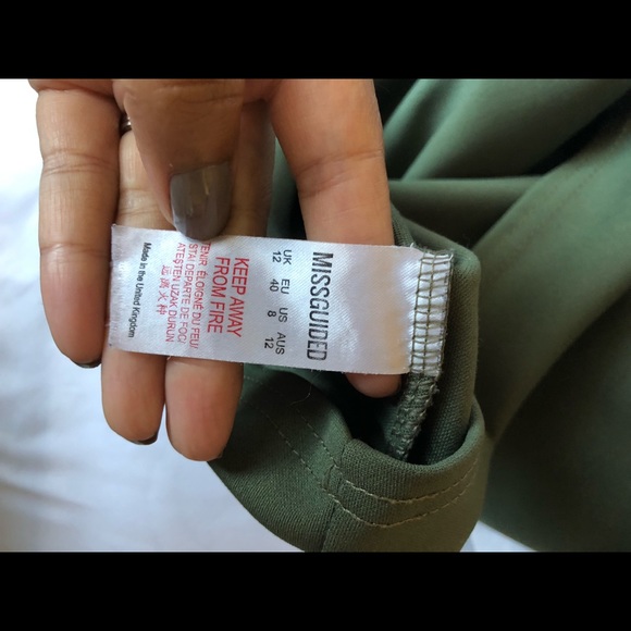 Olive/army green T-shirt dress - Picture 7 of 8